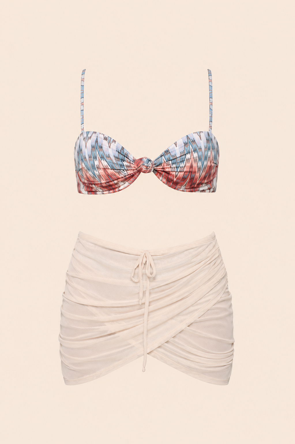 Falda Mesh Crema
